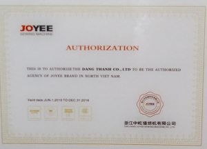 Đăng Thành đã được nhà SX máy may CN lớn hàng đầu của TQ chọn làm nhà phân phối độc quyền máy JOYEE tại VN